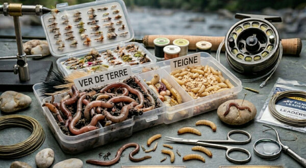 Appâts naturel ver de terre, teigne et mouche artificielles Limoux